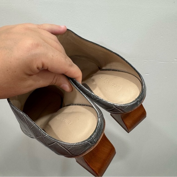 Rejona Pyo Andi Mule Shoe Size 39 EU Leather Square Toe - Picture 5 of 11